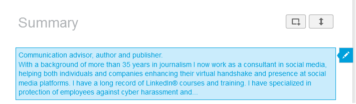 Lær at bruge LinkedIn 6: Beskriv dig kort og godt i Summaryet